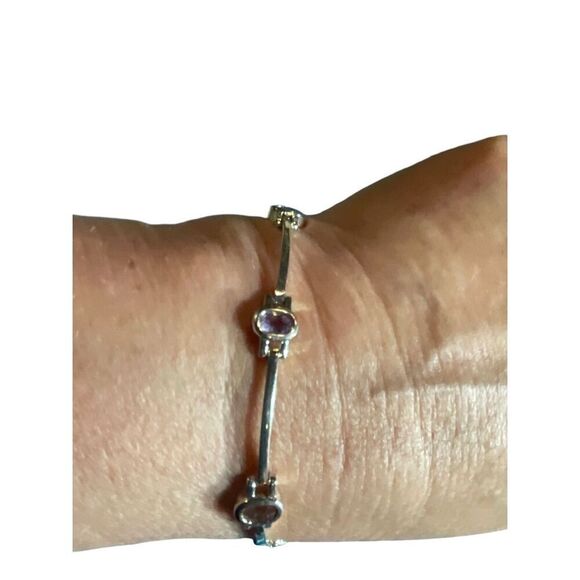 Sterling Amethyst Bracelet - Picture 1 of 8